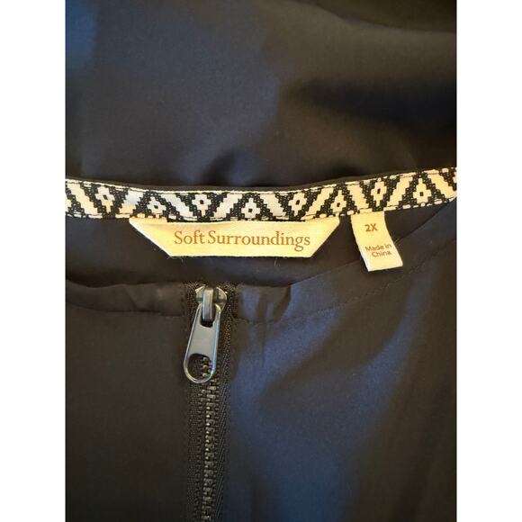 Soft Surroundings Blue Full Zip Dress with Drawstring Waist Size 2X - Picture 3 of 4